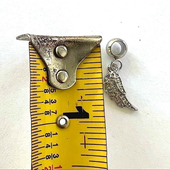 Silver Angel Wing Charm - Picture 2 of 2